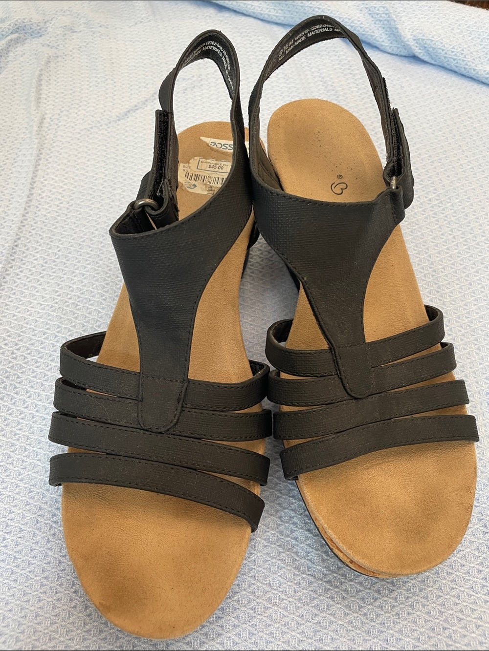 Black Women's Strappy Slingback Sandals - Unbranded